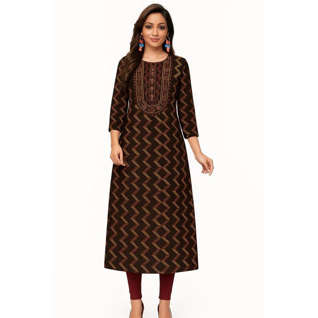 Ethnic Fashion Kurtis - Moslim Kurt Damesmode Comfortabele Jurk Moslim