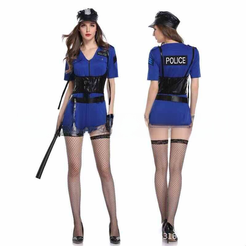 Ethnic Wear Fashion Brand - Halloween Politie Damesuniform Verleidelijke make-up Toneelkostuum