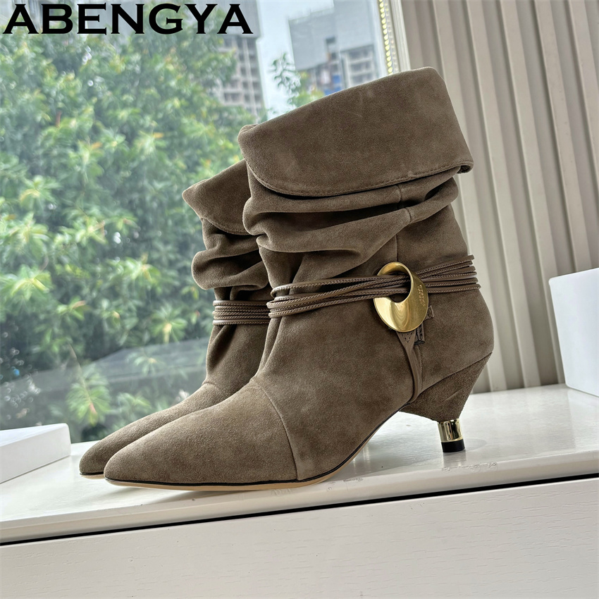 Ethnic Fashion Week - Maat 35-42 Kitten Heel Enkellaarsjes Dames