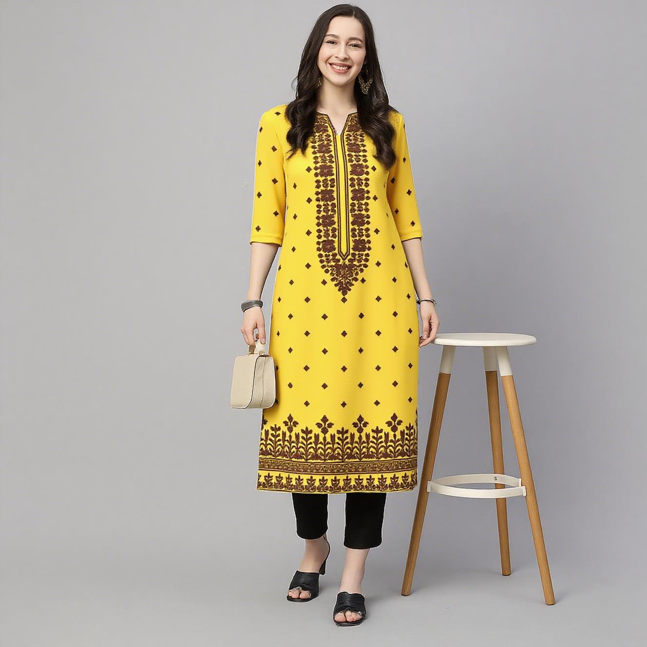 Moslim Kurt Bloemen Damesmode  - Ethnic Fashion Kurtis recensie en prijs