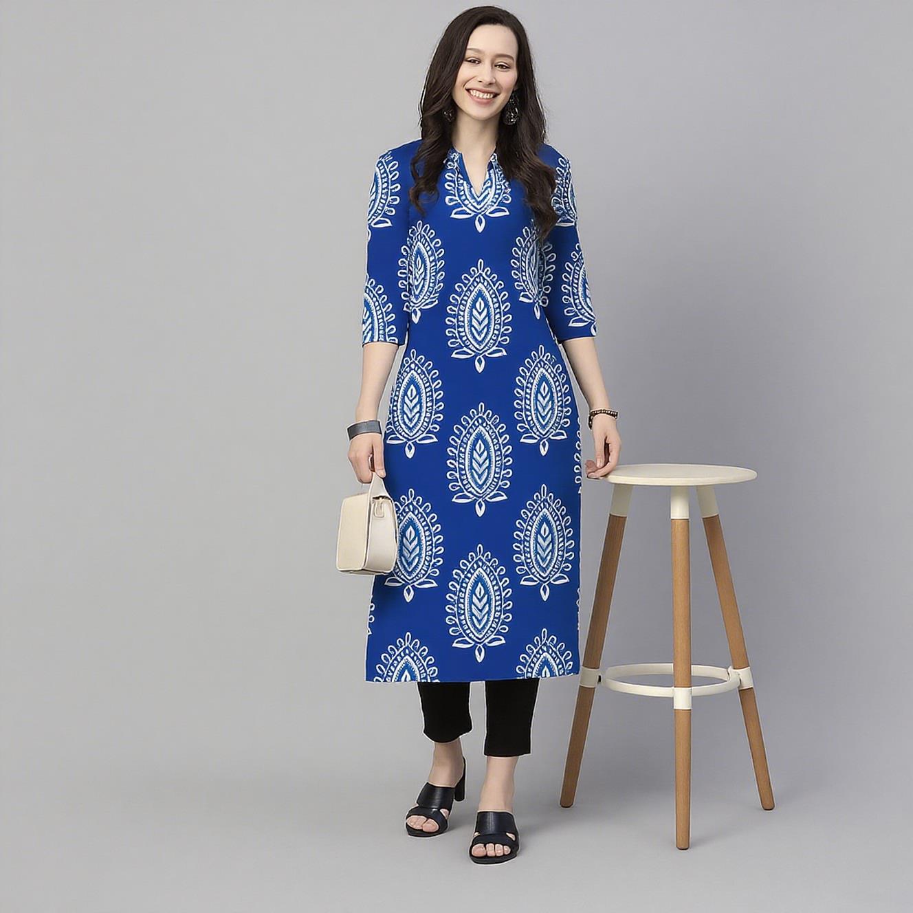 Moslim Kurt Bloemen Damesmode  - Ethnic Fashion Kurtis recensie en prijs